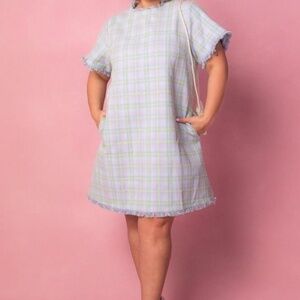 NWOT Ivy City Co Reese Shift Dress in Periwinkle Blue